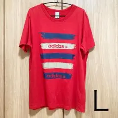 adidas レッド Tシャツ Lサイズ