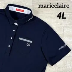 【マリクレール】ポロシャツ　4Lサイズ　ネイビー　レディース　ゴルフウェア
