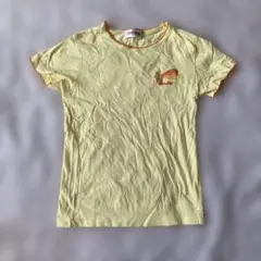 イエロー 蝶刺繍 Tシャツ　120サイズ
