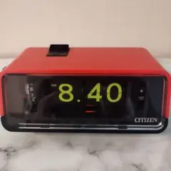 CITIZEN パタパタ時計 昭和レトロ 赤黒 美品50/60Hz