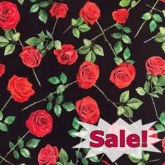 【10%OFF】USAコットンベナテックス シングルローズ 薔薇 赤 45cm