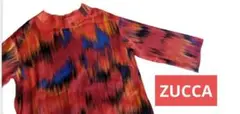 zucca ワンピース シルク プリント ストライプ
