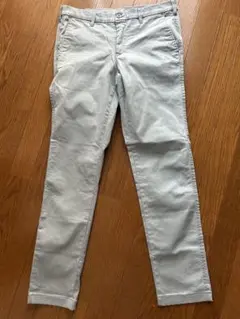 ユニクロ　メンズ　スキニー　ストレッチカラーパンツ（水色）　ウエスト79㎝