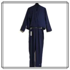 【Fashion オールインワンパンツドレス ネイビー size:XL】