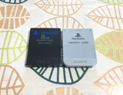 PS2　プレイステーション2用　ソニー純正　メモリーカード　ブラック　2枚セット