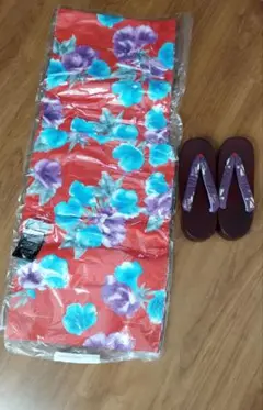 【値下げ中】Kaneboプリント浴衣&下駄セット