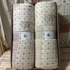 【未使用品】大津工業　肌掛け布団2枚セット　カントリー調　140×200cm