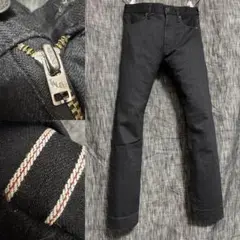定価24200円　KURO DENIM セルビッチブラックデニム 児島デニム　黒