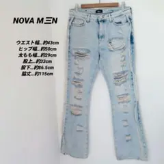 送料込❤NOVA MEN ブーツカットデニム 32サイズ ダメージ加工