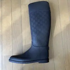 グッチ レインブーツ GUCCIラバー ブラウン サイズ37