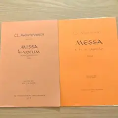 Cl. Monteverdi 楽譜2冊　Missa 4-vocum 1651他
