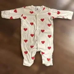 PETIT BATEAU ハート柄ロンパース 6m