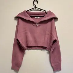 WEGO / ハーフZIPコンパクトニット