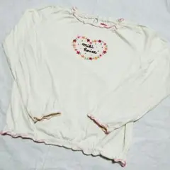 ミキハウス★花柄長袖Tシャツ★130★ダブルB