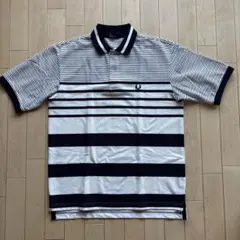 FRED PERRY ストライプ ポロシャツ S
