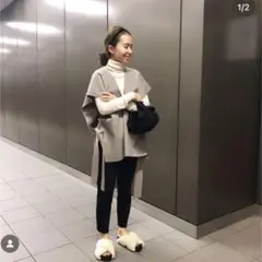 yori グレンチェックジレ