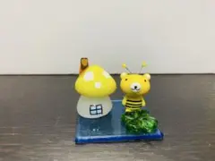 美品　ガラス細工　くま　キノコハウス　クローバー