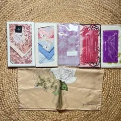 LANVIN & NINA RICCI とその他花柄ハンカチセット