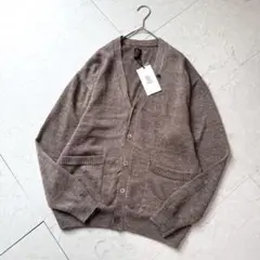 新品 BATONER カーディガン リネン 麻 100% 1 ブラウン タグ付き