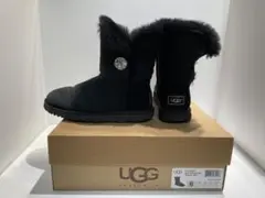 UGG アグ ベイリーボタンブリング ショート US6/23cm ブラック