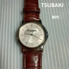 TSUBAKI アナログ腕時計 シルバー/ブラウン