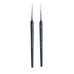 ペイントブラシ ダークブルー 線画 塗装用 剛毛長さ3mm 2個