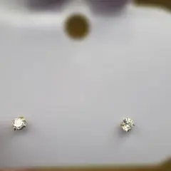 18金モアサナイトスタッドノンホールピアス