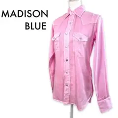 新品 MADISON BLUE オーバーダイ ツイルシャツ pink 大人気M