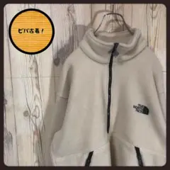 『ハーフジップ』90s 古着 ノースフェイス フリース ワンポイント 刺繍ロゴ