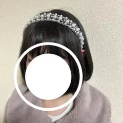 結婚式 ウエディング ダイヤ調 パール調 カチューシャ ゴージャス 高見え