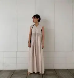 新品　25SS HYKE ハイク　LINEN MAXI DRESS