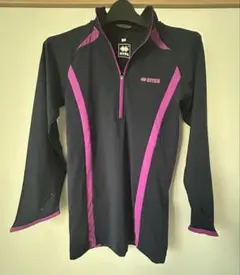 【美品】errea ハーフジップ長袖トップス M ネイビー/パープル
