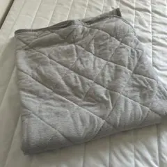 敷きパッド グレー　セミシングル　ニットワッフル敷パッド