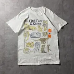 【入手困難】アート アニマルプリント ネコ科 猫 ライオン 虎 Tシャツ 新品