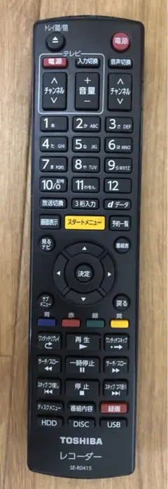 TOSHIBA ブルーレイレコーダーリモコンSE-R0415