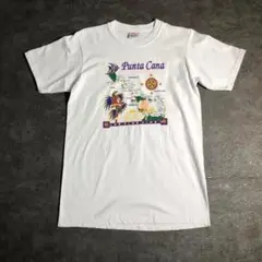 【ヴィンテージ】カリブ諸国 プリントTシャツ ZSM3 白 古着