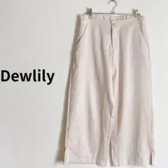 デューリリー Dewlily パンツ M ワイド ベージュ リネン 未使用