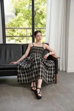 I_am eim check cami dress
