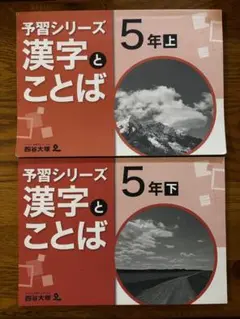 【匿名発送】四谷大塚　予習シリーズ　漢字とことば　5年 上下　2冊