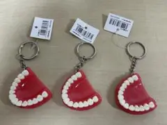 入れ歯　フィギュア　キーホルダー　3個