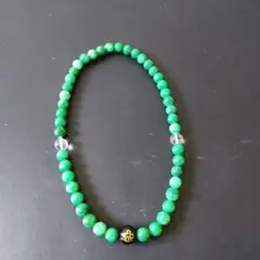 天然石 緑色 ビーズネックレス 約45cm