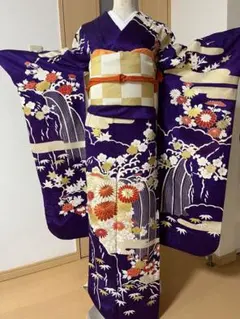 豪華絢爛正絹仕立て上がり振袖と袋帯セット