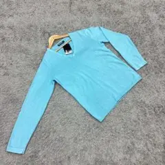 ✨BERSHKA✨ベルシュカ♡メンズvネックセーター♡ライトブルー(S36)