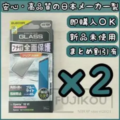 2箱Xperia 10 VI・10 V 全面保護ブルーライトカットガラスフィルム