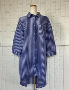 JINTY ストライプロングシャツ　シャツワンピース　サイズ3L