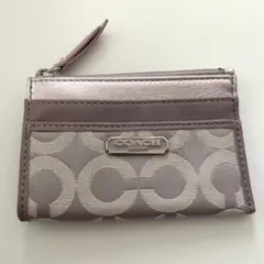 【お値下げ中】COACH コーチ パープル コインケース　パスケース