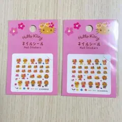 セリア　キャンドゥ　ダイソー　日焼けキティ　ネイルシール　2個