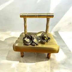真鍮　犬　置物　オブジェ　ゴールド