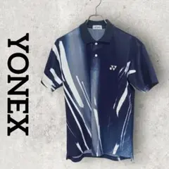 YONEX 半袖ポロシャツ スポーツウェア 冷感 ドライシャツ (M) ブルー系
