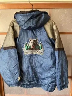 MINNESOTA TIMBER WOLVES ハーフジップナイロンパーカー